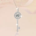 thumbnail image 3 of SFTING 925 Sterling Silver 14K Gold Plated 1CT Cubic Zirconia Key Pendant Necklaces for Women, 3 of 5