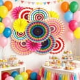thumbnail image 4 of EGNMCR Home Decor, Room Decor, Wall Decor 12 Pcs Paper Flower Fan Decorations Handmade Paper Folding Fans Party Background Decorations Wedding Decorations Paper Fan Flower Props Paper folding fan, 4 of 5