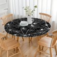 thumbnail image 3 of Halloween Spider Webs with Spiders Round Fitted Tablecloth with Elastic Edge,Dining Table Cover Waterproof,Outdoor Round Tablecloth for Camping,Dining,Indoor and Outdoor, 3 of 7