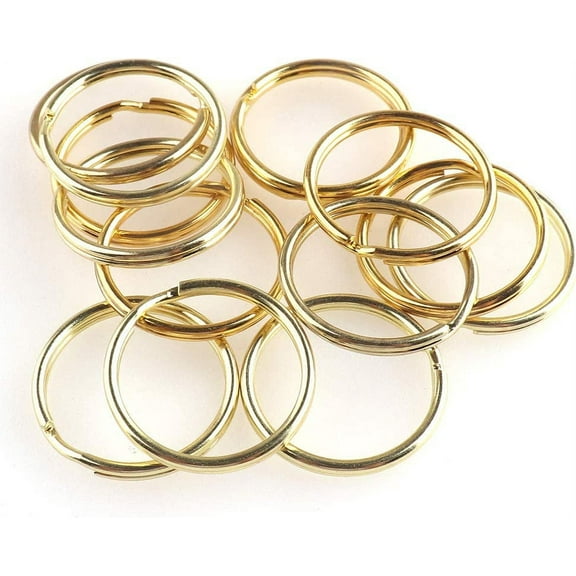 100PCS Key Chain Rings Kit 25mm Metal Open Jump Ring and Connector Silver Split Keychain Ring Parts Plated Chain Connector Accessories for DIY Key Rings and Jewelry Findings Making