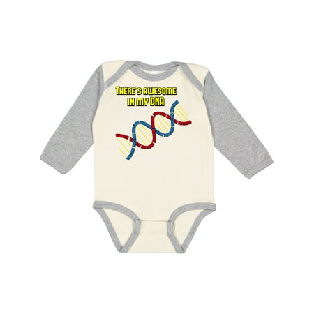 

Inktastic Awesome DNA Gift Baby Boy or Baby Girl Long Sleeve Bodysuit