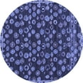 thumbnail image 1 of Ahgly Company Machine Washable Indoor Round Abstract Blue Modern Area Rugs, 8' Round, 1 of 4