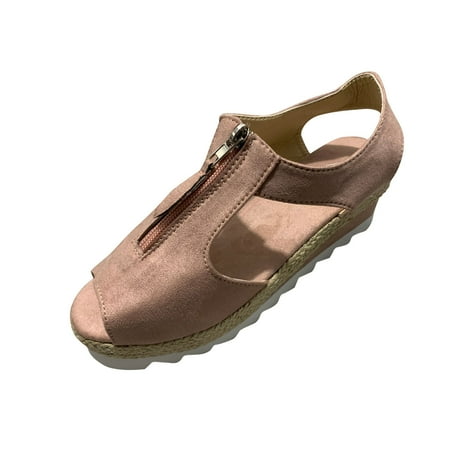 

Felirenzacia Summer Fish Mouth Wedge Sandals Plus Size Women s Shoes Platform Shoes