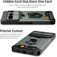 thumbnail image 5 of Pixel 7 Pro Case: Sliding Camera Cover, Card Holder, Magnetic Kickstand - Heavy Duty Protection (Green), 5 of 13