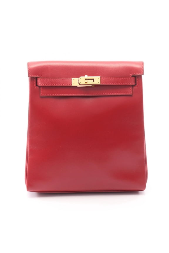 Pre-Owned Hermes Kelly Ad PM Backpack/Handbag, Calfskin (Cowhide), Box Calf Leather, Women's,...
