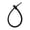 Black, variant on 22cm Colored Small Star Silicone Rope DIY Jewelry Keychain Accessories Self-Locking Strap Lanyard Strap Easy to Use