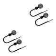 thumbnail image 1 of Yuarrent 2 piezas de cortina Tieback en forma de U de repuesto elegante antioxidante para el hogar cortina gancho sujetador accesorios tipo Negro Tipo 1 2Conjunto, 1 of 6