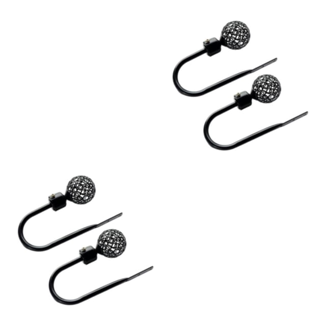 Yuarrent 2 piezas de cortina Tieback en forma de U de repuesto elegante antioxidante para el hogar cortina gancho sujetador accesorios tipo Negro Tipo 1 2Conjunto