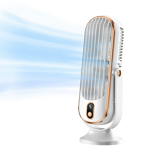 JLLOM 5 Speed USB Rechargeable Portable Evaporative Air Cooler, White