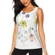 thumbnail image 1 of Balery Wildflowers Camiseta sin mangas estampada ligera para mujer, tops de entrenamiento sin mangas, camisetas de yoga transpirables de secado rápido.-X-Large, 1 of 7
