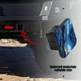 thumbnail image 5 of Hitch Cover Fits For 2-Inch Hitch,Blue Marble Texture With Golden Streaksrubber Trailer Hitch Cover Tube Plug Insert,Car Exterior Accessories, Receiver Tube Hitch Plug, 5 of 5