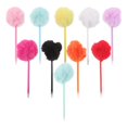 thumbnail image 2 of 10pcs Creative Pom Pom Ballpoint Pens Cute Kawaii Fluffy Plush Writing Pens For Kids Students School Offices Novelty Stationery Supplies, 2 of 3