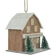 thumbnail image 5 of Northlight Battery Operated Lighted Rustic House with Trees Christmas Ornament - 4" - Brown, 5 of 6