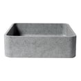 thumbnail image 3 of Pemberly Row 16" Solid Concrete Chiseled Style Square Above Mount Vessel Sink, 3 of 5