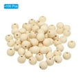 thumbnail image 3 of Uxcell 20mm Natural Wood Beads, 100 Pack Unfinished Wooden Beads Round Loose Beads Spacer Beads, 3 of 6