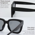 thumbnail image 4 of Fuzhong Lunettes de Soleil Carrées Rétro Surdimensionnées pour Femmes, 4 of 4
