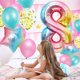 thumbnail image 4 of Globo de cumpleaños para niña de 8 años, octavo cumpleaños, globo rosa con el número 8, decoración de cumpleaños, globo de feliz cumpleaños, decoración de fiesta de cumpleaños de niña de 8 años, 4 of 4