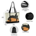 thumbnail image 2 of FORMRS Canvas Laptop Tote Bag for Women with 15.6" Computer Compartments Shoulder Handbag, Sleeping Black Cat, 2 of 7