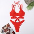 thumbnail image 5 of Babysbule Women's Bikini Sets Swimsuit Summer Ladies Solid Swimwear Two-piece Slim Bikini Straped Bathing Suit, 5 of 7