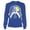 Blue, variant on Halloween Men's Skeleton Rib Graphic Sweatshirts for Men Skeleton Print Long Sleeve Pullover