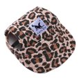 thumbnail image 1 of Leopard PrintXLPet Gorra de béisbol para perros Protección solar ajustable Gorra con visera deportiva con orificios para los oídos Chin, 1 of 5