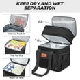 thumbnail image 3 of Holuxer Expandable XLarge Tactical Lunch Box for Adults, Leakproof Insulated Lunch Bag with Lots of Storage Space, Durable Cooler Bag for Men Women Work Outdoor Picnic Trips, 22L(Black), 3 of 8