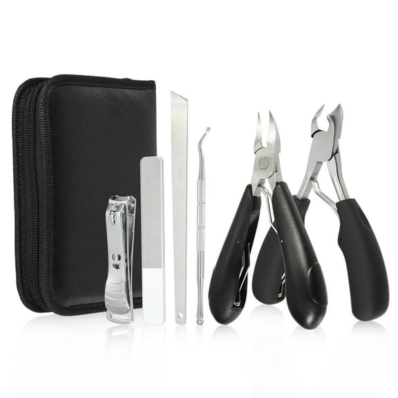 Unique Bargains Toenail Clippers Set for Thick Nails Ingrown Toenails Clipper for Seniors Professional Nail Pedicure Kit