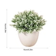 thumbnail image 3 of Leodye 1PCS Mini Simulated Green Bonsai Potted Plant Artificial Desktop Ornament Natural Style Faux Flower Decor for office Bedroom Table Layout -6.3x6.3x6.3in, 3 of 6