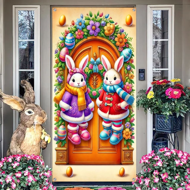 Decoraciones de Pascua, Adornos de Pascua, Regalos de Pascua Fondo de Pascua Tela Poliéster Ancho