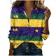 thumbnail image 1 of Blusas de Manga Larga para las Mujeres Imprimidas Casual Suelto Blusa de Cárdigan Chaqueta de Denim Chaqueta de Invierno Larga de las Mujeres, 1 of 5