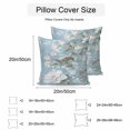 thumbnail image 3 of Waterproof Throw Pillow Covers Set of 2, 16x16 Inch Light Blue White Floral Decorative Pillowcases Outdoor Pillow Slip Cushion Covers Set for Couch Tent Retro Botanical Flower, 3 of 7