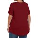 thumbnail image 5 of Puntoco Blusas cortas de liquidación para mujer, blusas casuales de moda para mujer, tallas grandes, manga corta, lisas, cuello redondo, dobladas, 5 of 5