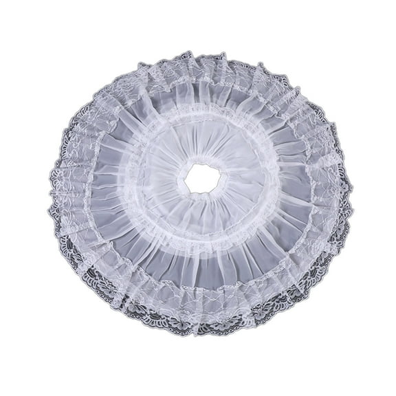 Womens Girls Ruffled Lace Short Tutus Skirt 1950s 2 Adjustable Hoop Skirts Layered Pleated Petticoat Cosplay Underskirt