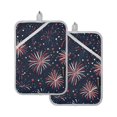 thumbnail image 7 of Yayeee Pot Holders Kitchen Heat Resistant with Pockets 7"x9.8" Cotton Oven Cooking Hot Pads, Red and White Fireworks Pattern, 7 of 7