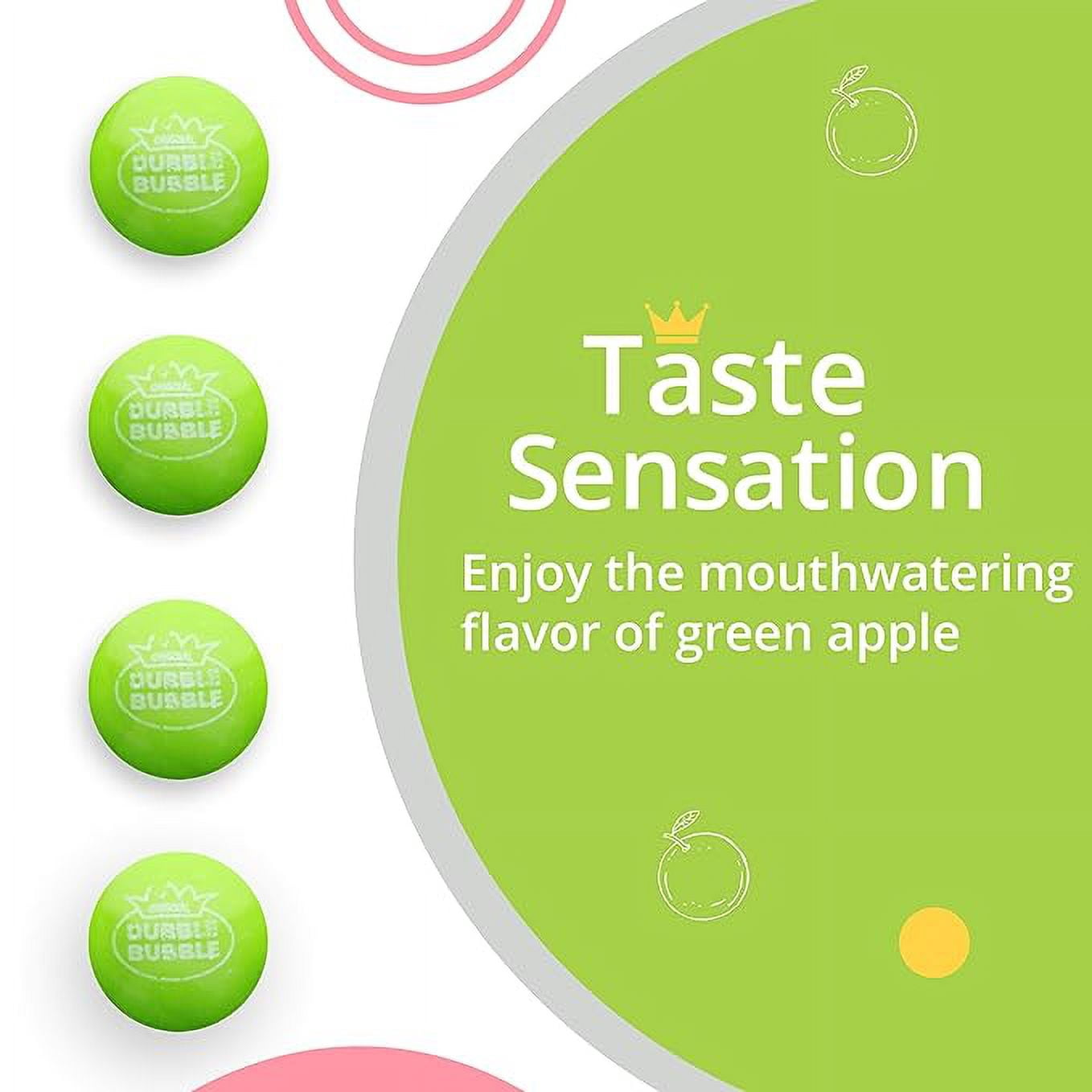 Gumballs for Gumball Machine - 1 Inch Large Gumballs - Green Apple Flavored Bubble Gum Green Gumballs - Kids Gum - Bulk Gum Balls 1.7 Lb