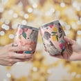 thumbnail image 2 of 12oz Stemless Wine Tumblers Dogs with Pioneer Flower Vacuum Insulated Stainless Steel Travel Tumbler Cups Mug with Lid and Straw for Champaign,Cocktail,Beer with Cleaning Brush, 2 of 5
