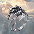 thumbnail image 3 of Anillo De Halloween Con Garras De Dragón De Águila De Acero De Titanio Para Hombres, 3 of 4