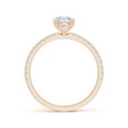 thumbnail image 2 of ANGARA Natural 0.63 Ct. Diamond Classic Ring in 14K Rose Gold for Women (Ring Size: 3), 2 of 10