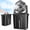 Black, variant on Portable Misting Fan for Outdoors Patios,Rechargeable Battery Operated Camping Fan for Fishing/Travel/Golf/Tent/Office