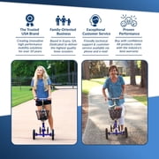 KneeRover Hybrid Knee Walker for Ages 15-65 with Kneecycle and All-Terrain Front Axle Upgrade