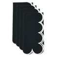 thumbnail image 3 of Saro Lifestyle Scalloped Hem Napkin (Set of 4) 20"x20" - Black - Set of 4, 3 of 5