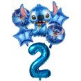 thumbnail image 5 of 6 piezas de globos azules de Lilo & Stitch de Disney, decoraciones para fiestas de cumpleaños de niños y niñas, globos inflables de helio, suministros para fiestas de baby shower, 5 of 5