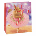 thumbnail image 4 of Chipmunk Ballerina Christmas Gift Bag – Large 12" Holiday Present Bag with Tutu Design, 4 of 5