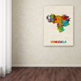 thumbnail image 4 of Trademark Fine Art Michael Tompsett Venezuela Watercolor Map Canvas Wall Art - 24x32, 4 of 4