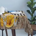 thumbnail image 4 of Yellow Gnomes Table Cloth Waterproof Tablecloths, Vintage Buffalo Plaid Black Bee Daisy Tablecloth Dining Table Cover for Kitchen Party Tabletop Outdoor, Rectangle Tablecloth 54x108 Inch, 4 of 9