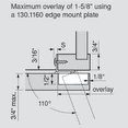 thumbnail image 4 of Blum 100-Pack 3/4" Overlay Edge Mount Mount Mounting Plate for Compact 33 Hinges, 4 of 4