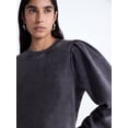 thumbnail image 4 of Scoop Women’s and Women's Plus Pleat Shoulder Sweatshirt, Sizes XS-4X, 4 of 5