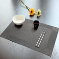 thumbnail image 2 of Placemat, 6 Pcs Of Non-slip Heat Resistant Pvc Place Mats, Washable Vinyl Placemats - Brown, 2 of 4