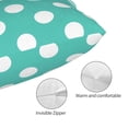 thumbnail image 3 of Rateoe Teal Turquoise And White Polka Dot Pattern Decorative Pillow Case,Throw Pillow Covers,Plush Pillow Cover,Soft Pillow Case,Velvet Pillow Case-20"x30", 3 of 6