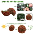 thumbnail image 3 of Towallmark 2 PCS 16.9'' Artificial Topiary Balls UV Protected, Flower Topiary Balls Decorative Balls for Indoor Outdoor Decor, Wedding Decoration, Red, 3 of 8